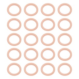 eMagTech 60pcs Copper Gaskets Flat Washers Inner Diameter 10mm Outer Diameter 14mm Thickness 1.5mm for Motorcycles Bicycles Automobile