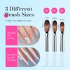 MelodySusie 3Pcs Acrylic Nail Brush Set, Size 8/10/14 Professional Nail