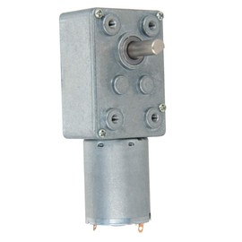 Heyiarbeit 12V 120RPM DC Worm Gear Motor High Torque Turbine Worm Gear Reduction Motor Reversible Speed Reducing Electric Gear Box Motor for DIY Robot Door Lock