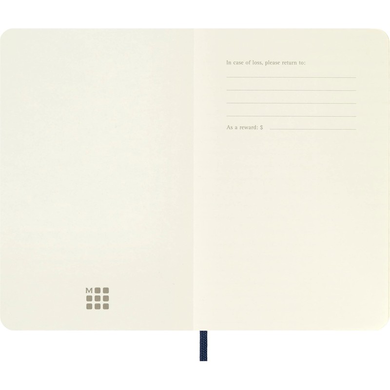 Moleskine Sapphire Blue Pocket Plain Notebook, Soft