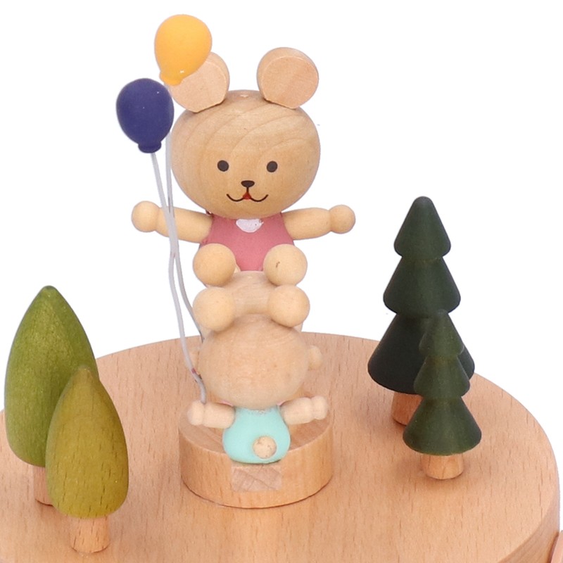 Wooden Seesaw Music Box Handicraft Home Decoration Desktop Ornament Valentine's