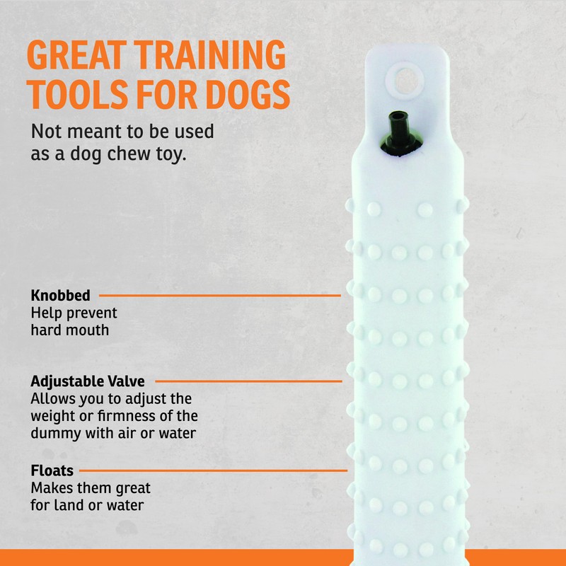 SportDOG White Plastic Dummies - Durable Soft Plastic Retriever &