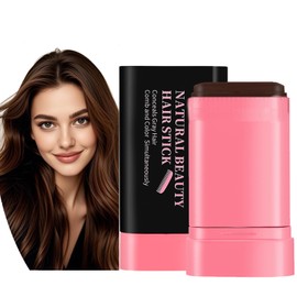 Hair Dye Comb for Grey Hair Coverage Portable Brown Hair Colour Stick Easy to Use Semi-Permanent Hair Dye for All Hair Types,Quick Root Touch Up (Brown)