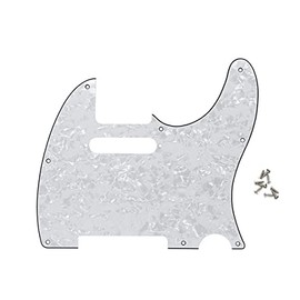 Shengsui 8 Hole Tele Pickguard Pick Guard Scratch Plate for Telecaster USA/Mexican Fender White Pearl