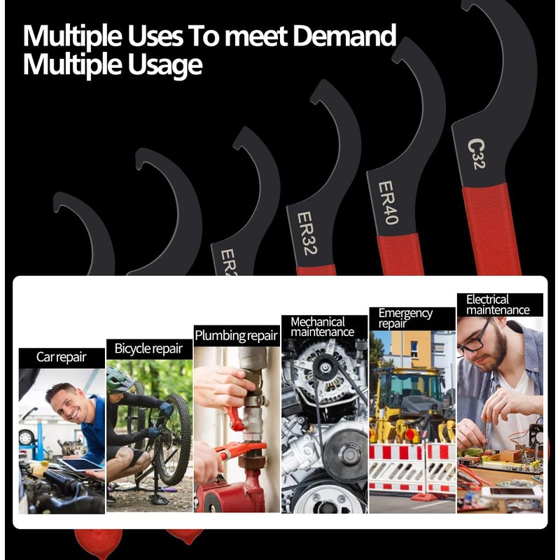 Mdvora Mdvora Coilover Spanner Wrench Set, 4pcs, Alloy Steel, Rubber