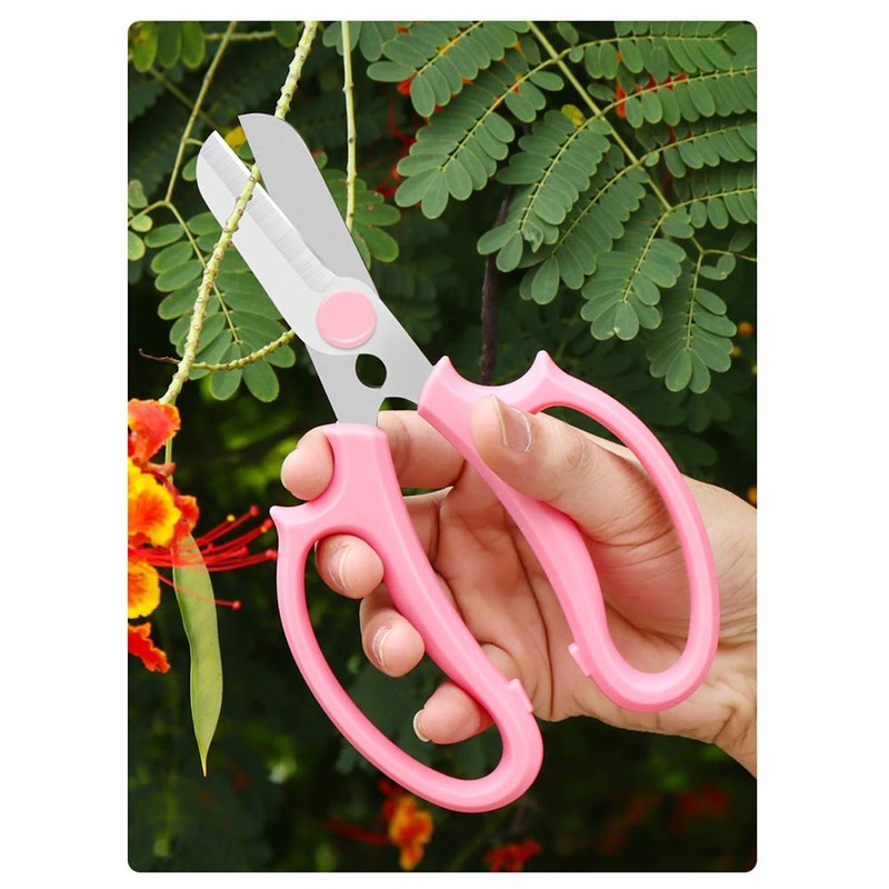 Leize Flower Scissors, Premium Multi-Function Stainless Steel Floral Shears, Thickened