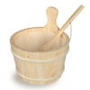 BNEHS Sauna Bucket and Ladle, Sauna Accessories Made of Hand-Made
