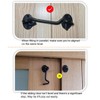 TOPYWMSP Hook and Eye Latch 1pcs 8 Inch Black Stainless