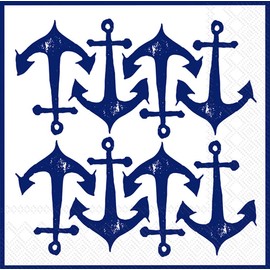 Boston International IHR Servilletas de papel de 3 capas, tamaño de cóctel, anclaje de sello de mano