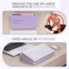 TOWON Small Compact Glass Desktop Whiteboard with Storage – 12