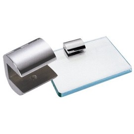 C.R. LAURENCE 1430CHR CRL Chrome 1-1/4" Long No-Drill Shelf Clamp for 1/2" Glass