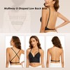 Low Back Bras for Women-Seamless Invisiable Backless Bras-Wireless Triangle Bralette
