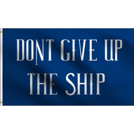 DMSE Commodore Oliver Hazard Perry Legendary Battle of Lake Erie Dont Give Up The Ship Historical Navy Flag 2X3 Ft Foot 100% Polyester 100D Flag UV Resistant (2' X 3' Ft Foot)