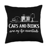 Cats and Books are My Life Essentials Apparel Cats and