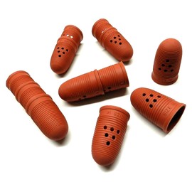 JTS Finger Cots Natural Rubber Size #14 Red Finger Pad Tips | Breathable Finger Covers | for Grinding Polishing | Diamond Setting | Engraving | Jewelry Manufacturing Pack of 12 Made in USA