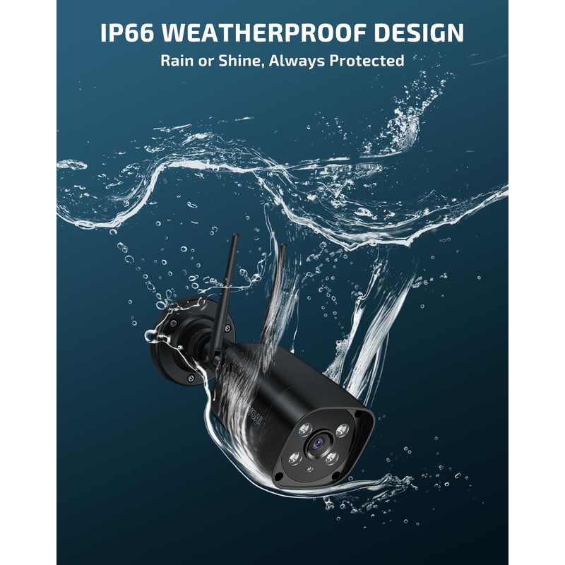 5MP Add-on Camera for Wireless Security Camera System Outdoor, Wireless