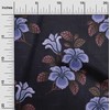oneOone Velvet Blue Fabric Dotted Floral Sewing Fabric by The