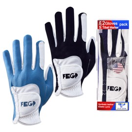 Men's Golf Glove Pack of 2 and 1Golf Ball Markers (X-Large)