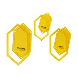 Traceease Hexagon Quilting Template Stencils Set of 3, 3"/4"/5" inches DIY Sewing Quilt Patchwork templates for Quilting