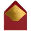 50 envelopes in dark red with gold lining, DIN C7