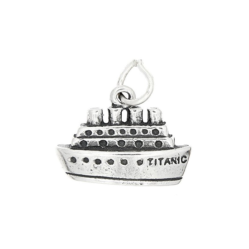 LGU Sterling Silver Flat Titanic Ship Ocean Liner Charm