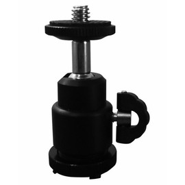 Plus Nao Free Head Hot Shoe Mount, Stand, Adapter, Camera, Smartphone, Ball Head, 1/4 Screw, Mini, 360 Degree Rotation, Angle Adjustment, Black