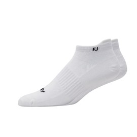 FootJoy Men's ProDry Lightweight Roll Tab Socks, White, Fits Shoe Size 7-12