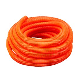 (1/2" Dia. x 100 ft, Orange) HydroMaxx® Flexible Polyethylene Corrugated (PE) Split Tubing (Wire Loom)