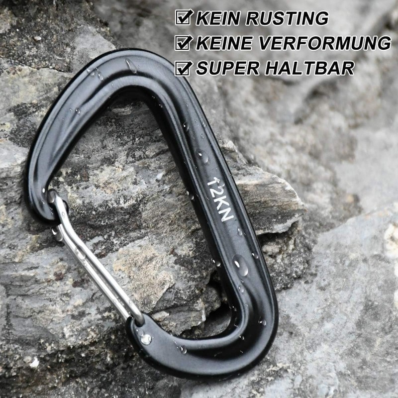 MSIHEY Pack of 4 Carabiners with a Load Capacity of