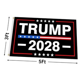 Trump 2028 Flag 3x5 Feet Durable Polyester Fiber Flag with Brass Grommets Yard Garden Lawn Indoor and Outdoor Decoration