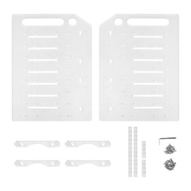 Snblzhef Acrylic 3.5 Inch Hard Disk Storage Box, Transparent 8-Layer Desktop Cage for External Drives