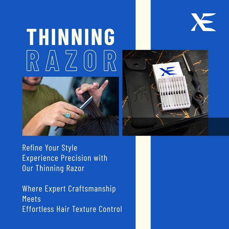 XE Hair Styling Barber Thinning Razor – Stainless Steel Thinning