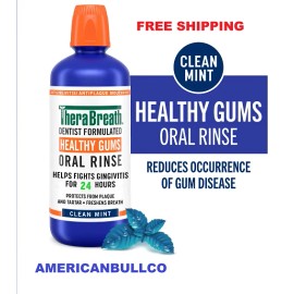 TheraBreath Healthy Gums Mouthwash Antigingivitis Mouth Rinse for Adults 16 fl o
