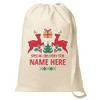 Custom Name Christmas Santa Sack: Canvas Laundry Bag