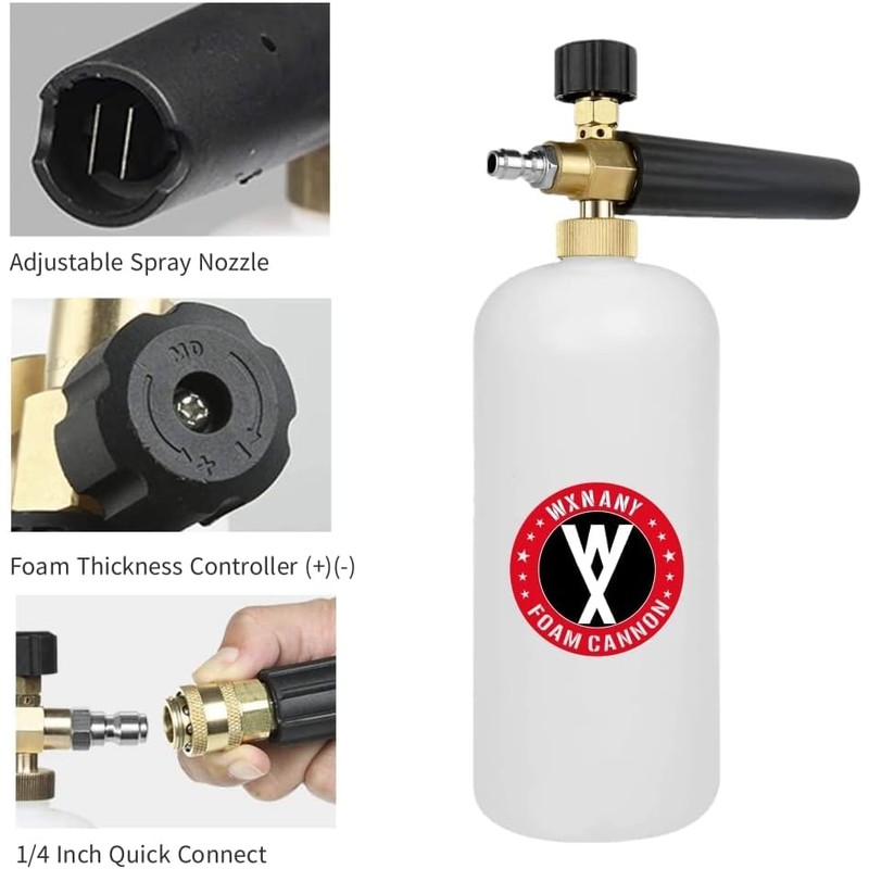 WXNANY Pressure Washer Foam Cannon with 1/4” Quick Connector 5