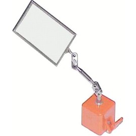 Ullman MX Magnetic Base Rectangular Inspection Mirror, 3-1/2" Length x 2-1/8" Width