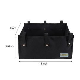 Dongawin Walker Bag Under Seat for Four Wheel Rollator, Rollator Bag Tote Organizer Pouch Storage to Walkers for Senoirs, Walker Accessories (Upgraded-Small, Black)