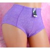 WAKOII Full cut PURPLE brief stretchy Embossed Girdle nylon shaper