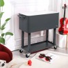 Jutoop 80QT Insulated Trolley - Dark Gray Plastic Rectangular Rolling