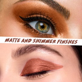 Profusion Cosmetics Just Nice 15-Shades Eyeshadow Palette - Highly Pigmented Matte & Shimmer Shadows, Natural Warm Tones, Blendable Wet & Dry Formula, Long-Wearing Vegan Makeup