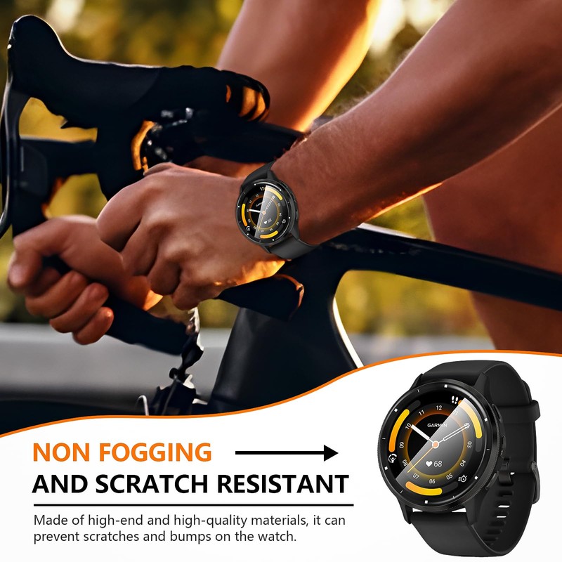 Suoman 2+2 Pack for Garmin Venu 3 45mm Screen Protector,