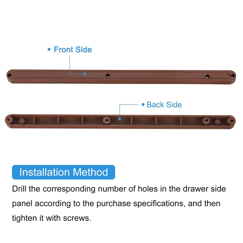 uxcell Drawer Slides, 4Pcs 300mm - Plastic Drawer Rails, Side