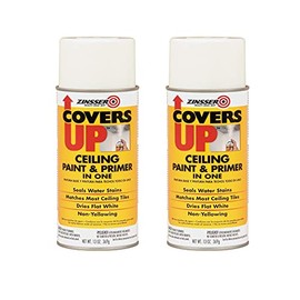 Zinnser 03688 Covers Up Stain Sealing Ceiling Paint, White (2-13-Ounce, White)