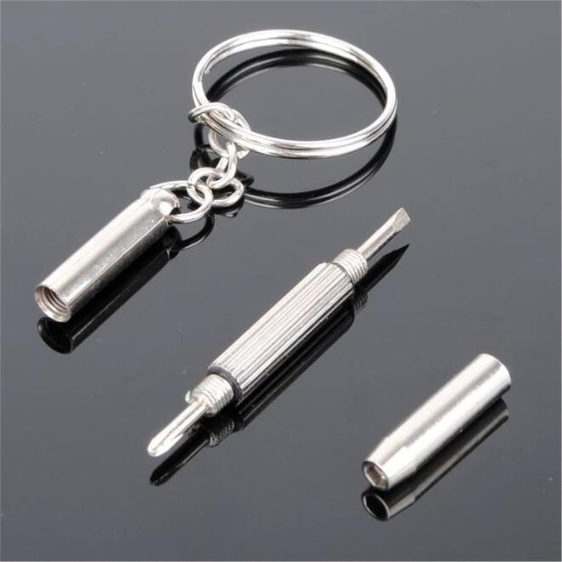 Silver Eyeglass Screwdriver Repair Kit Precision 3 in 1 Mini