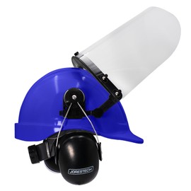 JORESTECH Safety Cap-Style Hard Hat Kit with Plastic Face Shield and Earmuffs