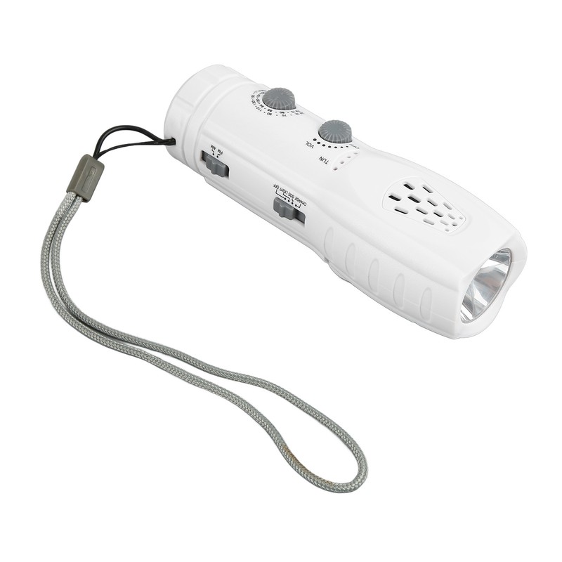 Hand Crank Flashlight Radio Portable Multifunctional Support AM FM SOS