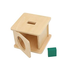Adena Montessori Imbucare Box w/Rectangular Prism Sliding Top Box Montessori Montessori Toys for Toddlers