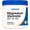 Polvo de glicinato de magnesio Nutricost (250 gramos) (sin sabor)