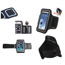 DFV mobile – Professional Premium Neoprene Armband for Arm Sport Running and Gym For = > Alcatel OneTouch 2012 > Black