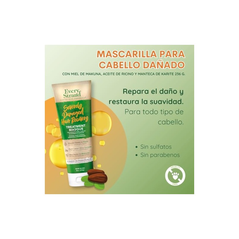 Every Strand Mascarilla Tratamieno para Cabello Severamente Dañado 236 g